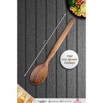 Montesev Doğal Ceviz Ağacı Ahşap Tahta Kaşık Spatula Kevgir Çatal Seti Ağaç Kaşık (4 Lü Set) Mta1 - Görsel 4