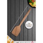 Montesev Doğal Ceviz Ağacı Ahşap Tahta Kaşık Spatula Kevgir Çatal Seti Ağaç Kaşık (4 Lü Set) Mta1 - Görsel 5