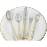 Es Dekor Bellissimo Gold 30 Parça Çatal Kaşık Bıçak Set Sofra Mutfak Paslanmaz Çelik 6 Kişilik Yemek