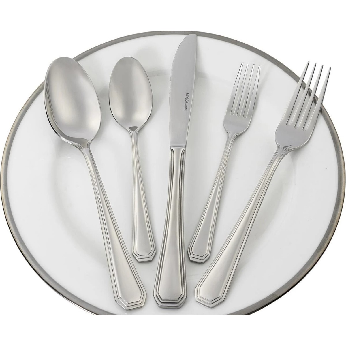 110000998287217.jpg Es Dekor Classico Silver 30 Parça Çatal Kaşık Bıçak Set Sofra Mutfak Paslanmaz Çelik 6 Kişilik Yemek Tatlı - Görsel 1