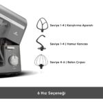 Karaca Mastermaid Chef Pro Çift Kollu Stand Mikser Galaxy Grey 1750 W - Görsel 5