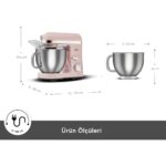 Karaca Mastermaid Chef Pro Çift Kollu Stand Mikser Rosegold 1750 W - Görsel 2