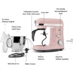 Karaca Mastermaid Chef Pro Çift Kollu Stand Mikser Rosegold 1750 W - Görsel 3