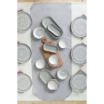 Keramika Stone Seramik Kahvaltı Takımı 6 Kişilik 18 Parça Mat Gri Desenli Modern Tasarım