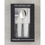 English Home Diego Paslanmaz Çelik Çatal Kaşık Bıçak Takımı 18 Parça 6 Kişilik Siyah - Görsel 5