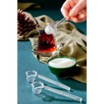 Mcreative Adet Mika Plastik Şeker ve Tuz Kaşığı, 3'lü Sunum Kaşığı Seti Mika Plastik