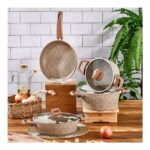 Cornella Cook 7 Parça Granit Tencere Seti Cappicino