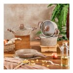 Cornella Cook 7 Parça Granit Tencere Seti Cappicino - Görsel 3