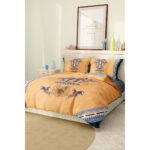 Hermes Marka Nevresim Takımı Çift Kişilik Pamuklu Saten Kumaş 6 Parça 3D Dijital Baskı Duvet Cover Set Model No:60