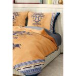 Hermes Marka Nevresim Takımı Çift Kişilik Pamuklu Saten Kumaş 6 Parça 3D Dijital Baskı Duvet Cover Set Model No:60 - Görsel 4