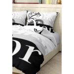Dior Marka Nevresim Takımı Çift Kişilik Pamuklu Saten Kumaş 6 Parça 3D Dijital Baskı Duvet Cover Set Model No:44 - Görsel 3