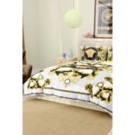 Versace Nevresim Takımı Çift Kişilik Pamuklu Saten Kumaş 6 Parça 3D Dijital Baskı Duvet Cover Set Model No:95 - Görsel 5