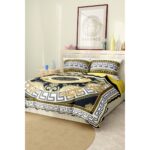 Versace Marka Nevresim Takımı Çift Kişilik Pamuklu Saten Kumaş 6 Parça 3D Dijital Baskı Duvet Cover Set Model No:91