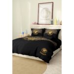 Versace Marka Nevresim Takımı Çift Kişilik Pamuklu Saten Kumaş 6 Parça 3D Dijital Baskı Duvet Cover Set Model NO:109