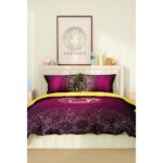 Versace Marka Nevresim Takımı Çift Kişilik Pamuklu Saten Kumaş 6 Parça 3D Dijital Baskı Duvet Cover Set Model No:93 - Görsel 2