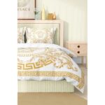 Versace Marka Nevresim Takımı Çift Kişilik Pamuklu Saten Kumaş 6 Parça 3D Dijital Baskı Duvet Cover Set Model NO:113 - Görsel 3