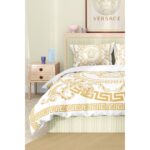 Versace Marka Nevresim Takımı Çift Kişilik Pamuklu Saten Kumaş 6 Parça 3D Dijital Baskı Duvet Cover Set Model NO:113 - Görsel 4