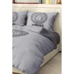 Versace Marka Nevresim Takımı Çift Kişilik Pamuklu Saten Kumaş 6 Parça 3D Dijital Baskı Duvet Cover Set Model NO:107 - Görsel 3