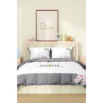 Dior Marka Nevresim Takımı Çift Kişilik Pamuklu Saten Kumaş 6 Parça 3D Dijital Baskı Duvet Cover Set Model No:47 - Görsel 2