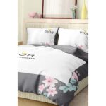 Dior Marka Nevresim Takımı Çift Kişilik Pamuklu Saten Kumaş 6 Parça 3D Dijital Baskı Duvet Cover Set Model No:47 - Görsel 4