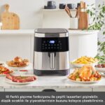 Karaca Gourmet 9L Smart Color Screen Geniş Hazne Inox Airfryer - Görsel 3