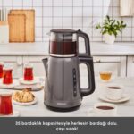 Karaca Mega Tea 1501 Cam Çay Makinesi Space Gray 1500 W - Görsel 3