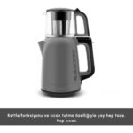 Karaca Mega Tea 1501 Cam Çay Makinesi Space Gray 1500 W - Görsel 4