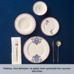Karaca Elegance Bone Nakkaş 24 Parça 6 Kişilik Yemek Takımı - Görsel 5