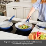 Karaca Biogranit Granit Kaplama 3 Parça Düz 20 24 26 cm Tava Seti - Görsel 4