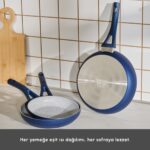 Karaca Biogranit Granit Kaplama 3 Parça Düz 20 24 26 cm Tava Seti - Görsel 5