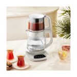 Karaca Çaysever 3 In 1 Konuşan Cam Çay Makinesi Su Isıtıcı ve Mama Suyu Hazırlama 1700W Starlight