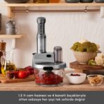 Karaca Mastermaid Prosteel Cam Mutfak Robotu Uzun Blender Ayaklı 6 Bıçaklı 2500 W Galaxy Grey - Görsel 3