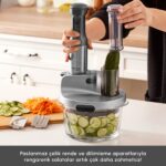 Karaca Mastermaid Prosteel Cam Mutfak Robotu Uzun Blender Ayaklı 6 Bıçaklı 2500 W Galaxy Grey - Görsel 4