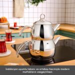 Karaca Belinay İndüksiyon Tabanlı Midi Metal Çaydanlık Takımı - Görsel 3