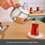 Karaca Belinay İndüksiyon Tabanlı Midi Metal Çaydanlık Takımı - Görsel 4