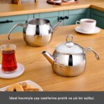 Karaca Belinay İndüksiyon Tabanlı Midi Metal Çaydanlık Takımı - Görsel 5