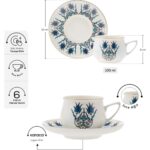 Karaca İznik Yeni Form 6 Kişilik Kahve Fincanı Takımı 100 ml - Görsel 2