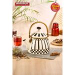 Kahramanlar Prime Cream Emaye Bitki Çayı Demliği