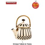 Kahramanlar Prime Cream Emaye Bitki Çayı Demliği - Görsel 3