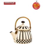 Kahramanlar Prime Cream Emaye Bitki Çayı Demliği - Görsel 4