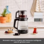 Karaca Glass Tea Xl 2 In1 Cam Çay Makinesi Space Gray - Görsel 4