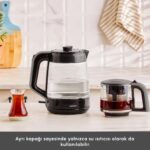 Karaca Glass Tea Xl 2 In1 Cam Çay Makinesi Space Gray - Görsel 5