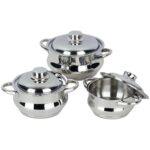 Gülsan 6 Parça Derin Tencere Seti - Paslanmaz Çelik, 14 cm, 16 cm ve 18 cm Ebatlarıyla - Görsel 2