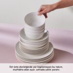 Karaca Forever Bone Artiste 53 Parça 12 Kişilik Yemek Takımı - Görsel 5