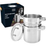 Moritz & Moritz 0 cm Süzgeçli Tencere, 5 Litre Paslanmaz Çelik, Tüm Ocak Türleri Için