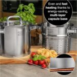 Moritz & Moritz 0 cm Süzgeçli Tencere, 5 Litre Paslanmaz Çelik, Tüm Ocak Türleri Için - Görsel 3