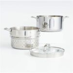 Crate & Barrel Evencook Core 6 Qt. Cam Süzgeç Kapaklı Paslanmaz Çelik Çok Amaçlı Tencere - Görsel 4