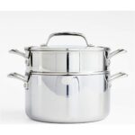 Crate & Barrel Evencook Core 6 Qt. Cam Süzgeç Kapaklı Paslanmaz Çelik Çok Amaçlı Tencere - Görsel 5