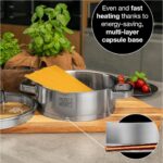 Moritz & Moritz 24 cm Paslanmaz Çelik Kapaklı Servis Tavası, 3 Litre Hacimli, Tüm Ocak Türleri Için Uygun - Görsel 2