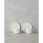 English Home Lunara Porselen 4 Parça 2 Kişilik Kahve Fincan Takımı 90 ml Beyaz - Görsel 2